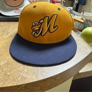 Montgomery Biscuits Yellow/Blue New Era 59Fifty Sz 7 MiLB Baseball